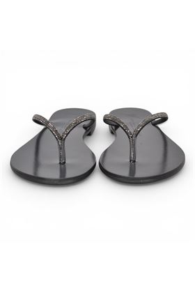 Infradito donna Nicolas Lainas in microstrass colore nero. NICOLAS LAINAS | 87CM-NERO